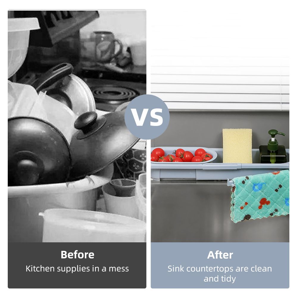 Multifunctional Partition Kitchen Retractable Sink Drain