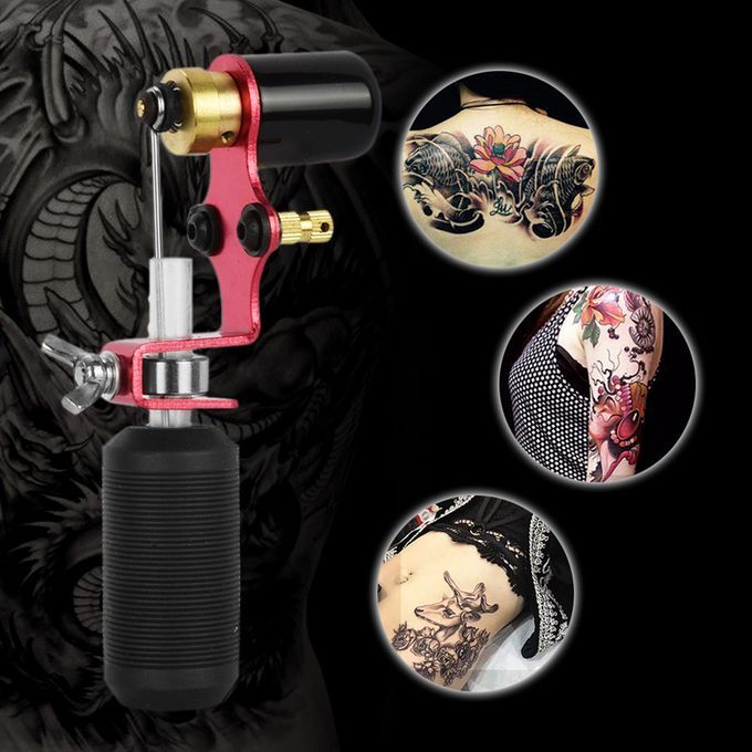 Professional All In One Rotary Tattoo Machine Motor Gun Shader Red