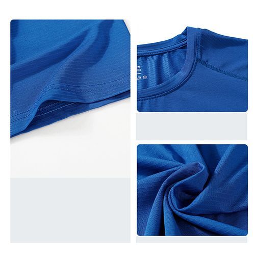 Breathable Stretchy  Outdoor Sports Run Gym O-neck Short Sleeve Men Jersey T Shirt