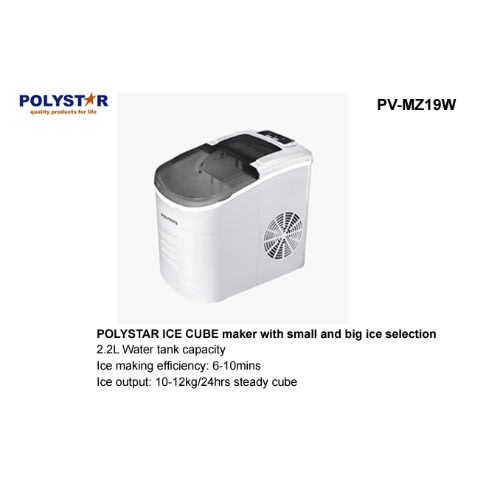 Ice Cube Maker With Small And Big Ice Selection Pv-mz19w