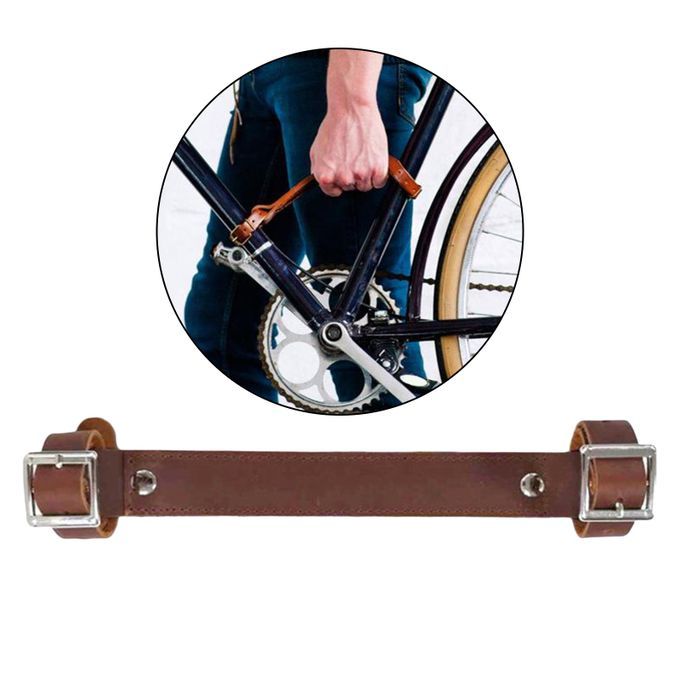 Durable Bike Frame Handle High Strength Carry Strap Carrier Lift Brown