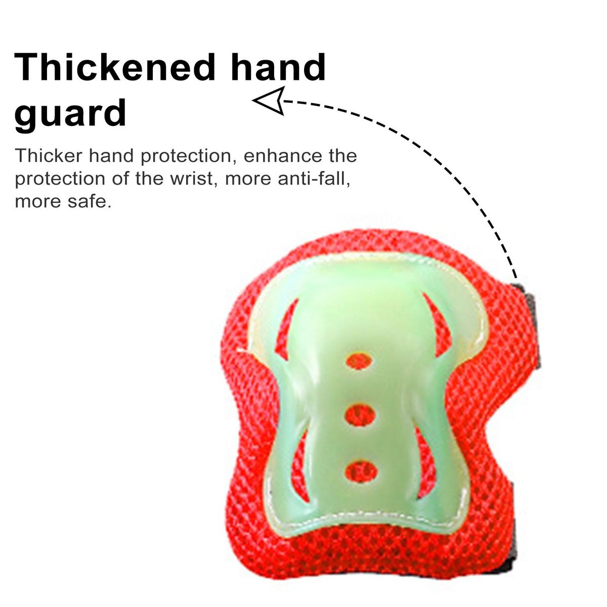 Youth Knee Pads Toddler Protective Gear Set Lightweight Shockproof Red