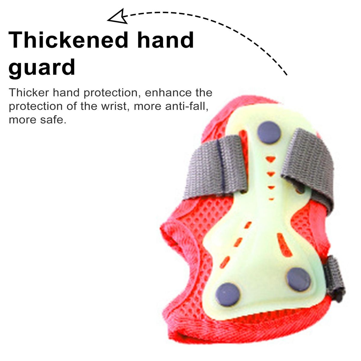Youth Knee Pads Toddler Protective Gear Set Lightweight Shockproof Red