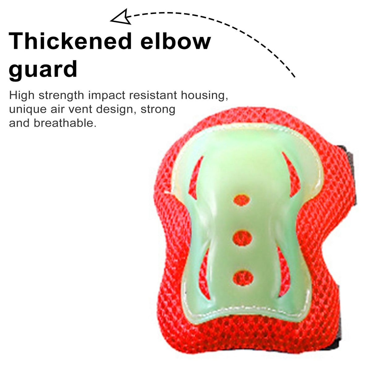 Youth Knee Pads Toddler Protective Gear Set Lightweight Shockproof Red