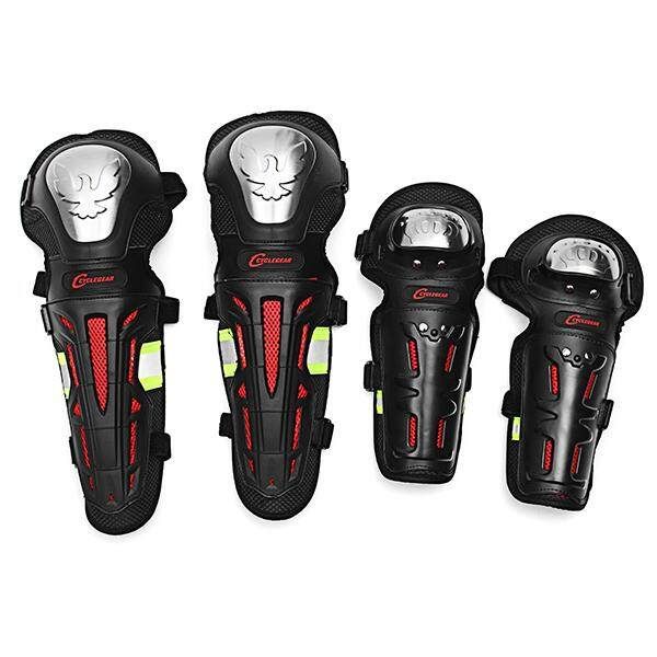 4Pcs Knee Pads Elbow Protector Guard Wrist Kneecap Knee Shin Brace For Motorcycle