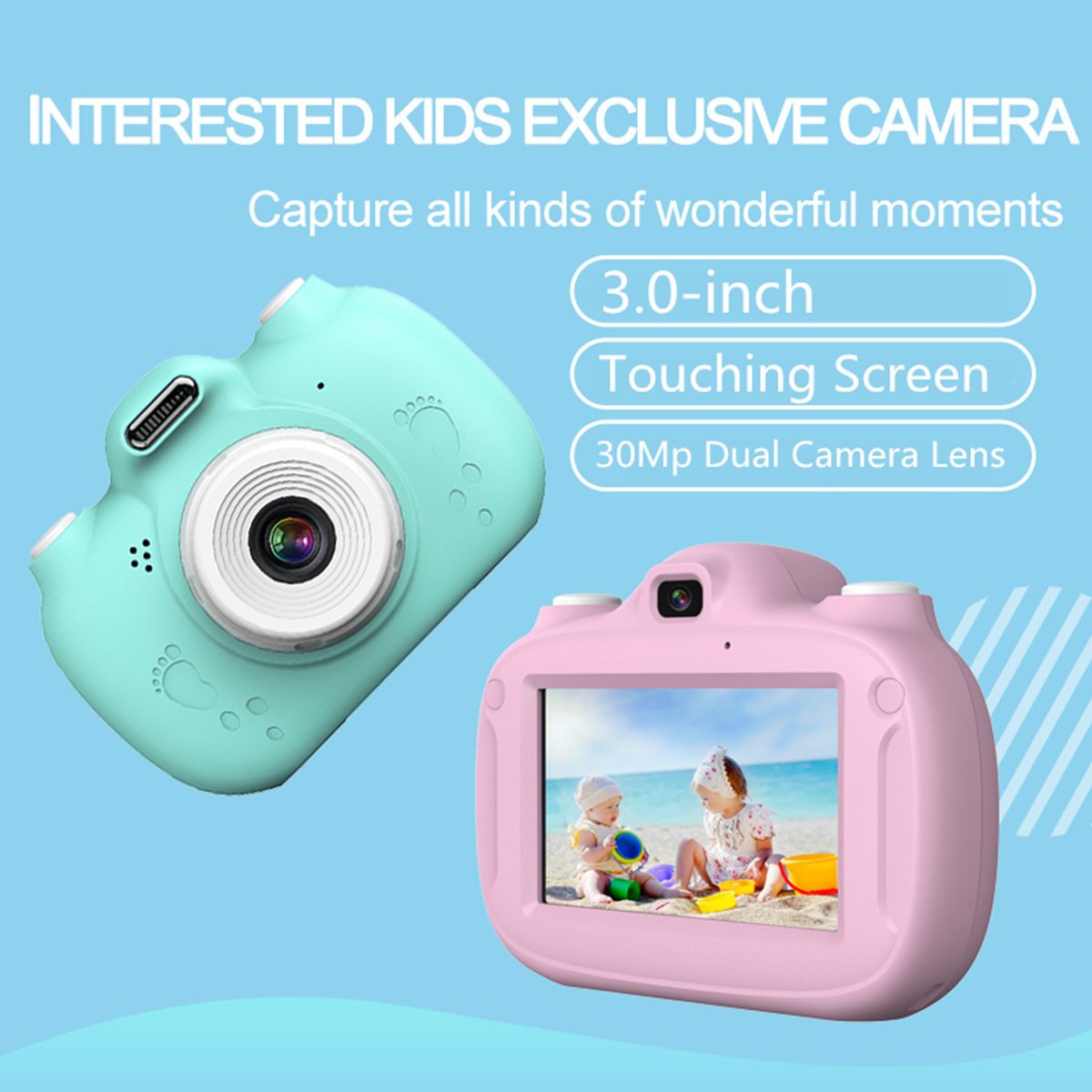 A5 3MP Kids Camera 3 Inch HD Touch Screen Digital Camera