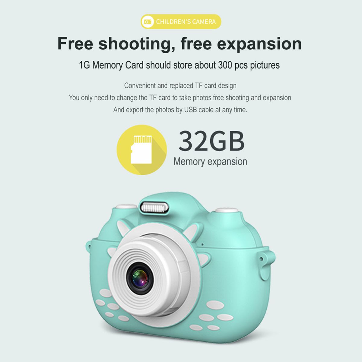 A5 3MP Kids Camera 3 Inch HD Touch Screen Digital Camera