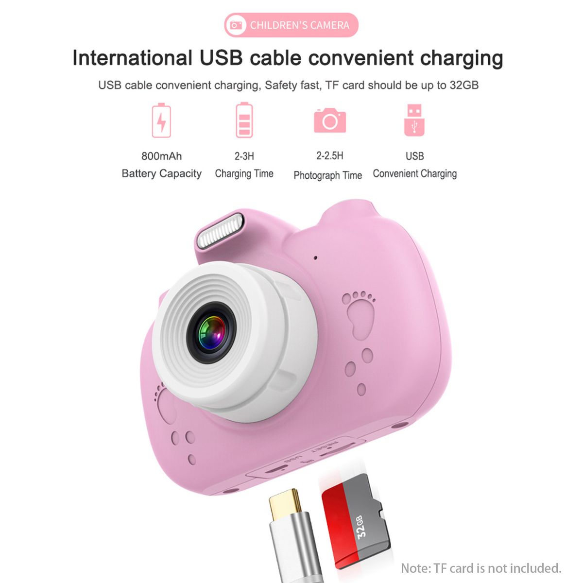 A5 3MP Kids Camera 3 Inch HD Touch Screen Digital Camera