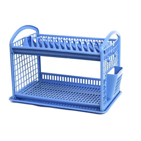 Two Tiers TrolleyPlate Rack - 2 In 1 Kitchen Storage Set