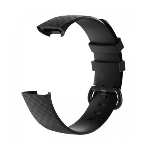 Replacement Strap For Fitbit Charge 4 Fitness Tracker  - Large - Black