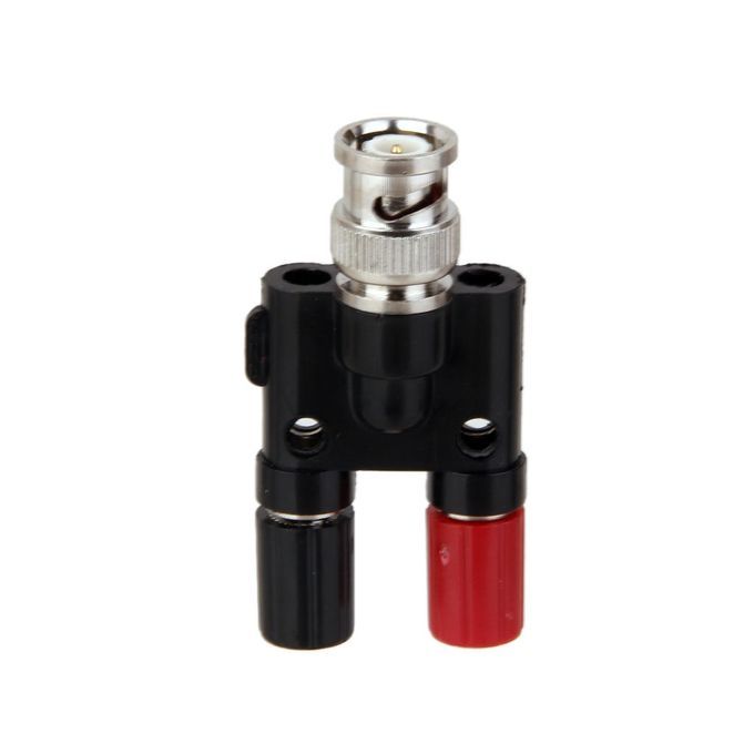 BNC Male Jack To Two Dual 4mm Banana Binding Female Plug Connector