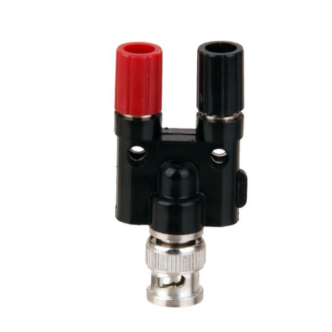 BNC Male Jack To Two Dual 4mm Banana Binding Female Plug Connector