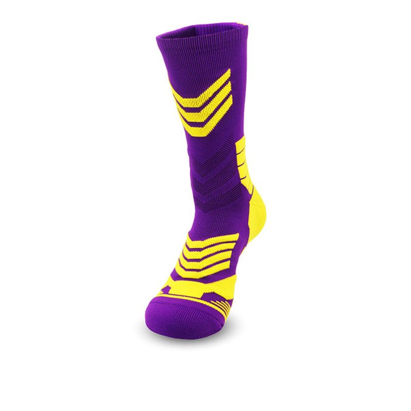 Men Football Sock,Adult Sport Non-Slip Soccer Sock (Purple)