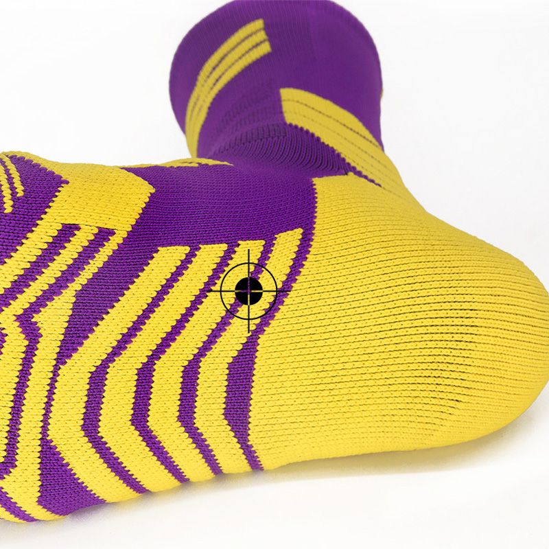 Men Football Sock,Adult Sport Non-Slip Soccer Sock (Purple)
