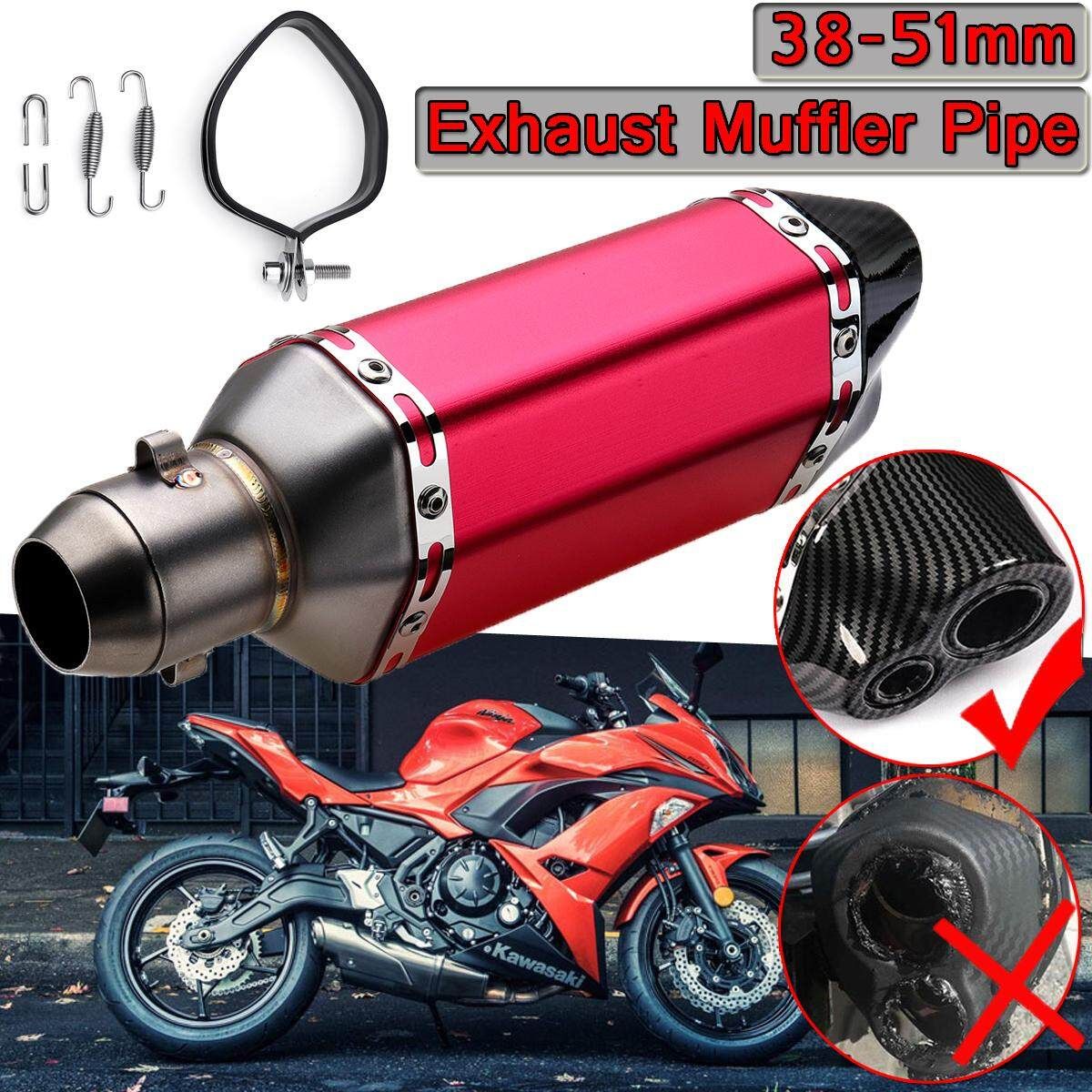 310MM Universal Motorcycle ATV Exhaust Muffler Pipe + DB Killer Slip 38-51mm