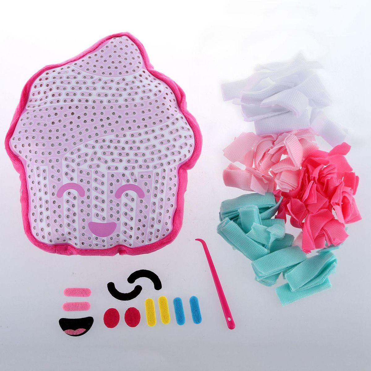 Plush Craft Cake Pillow Fabric By Number Kit, Cake Love