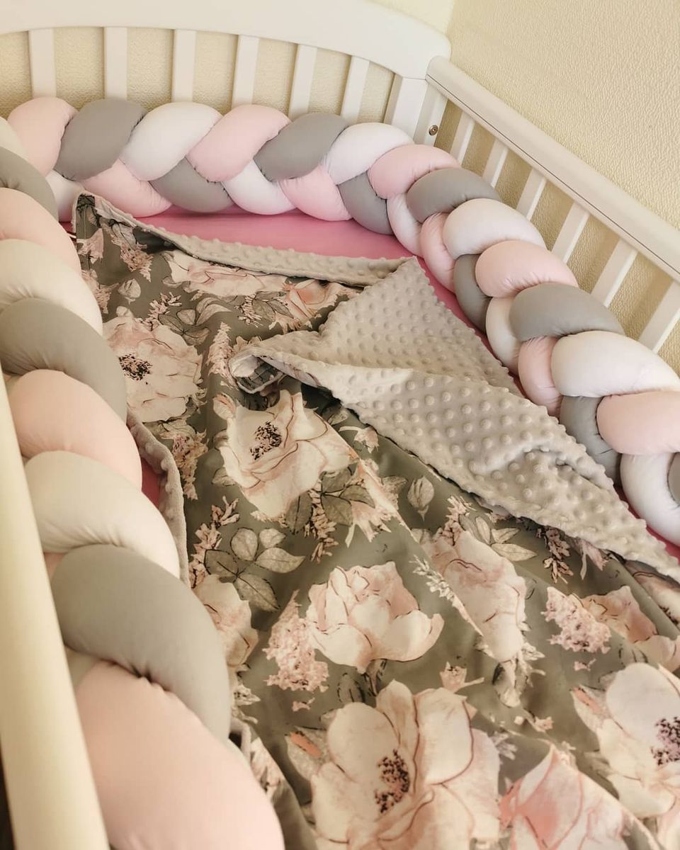 3m/2m/1m Newborn Baby Bed Bumper Protector Tour De Lit Bebe