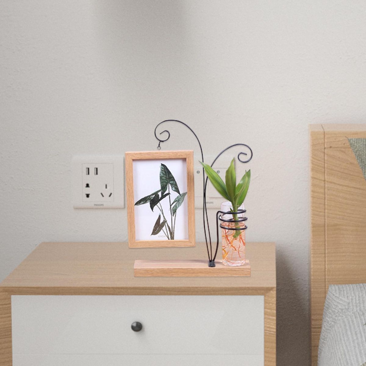 Picture Frame Desktop Picture Frame Potted Plants Metal Stand