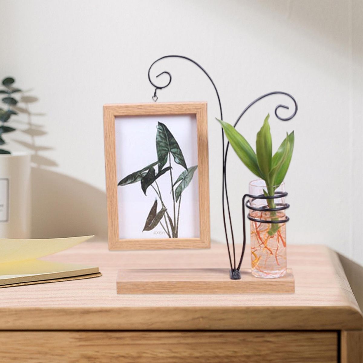 Picture Frame Desktop Picture Frame Potted Plants Metal Stand