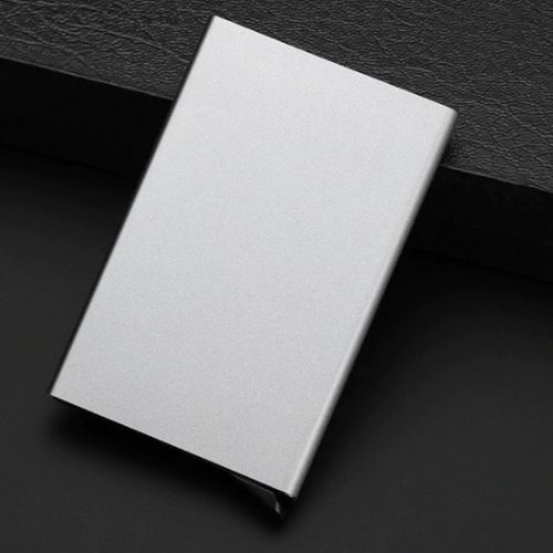 Stainless  Metal Atm Pop Up Credit Card Holder  -Silver