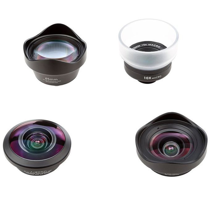 HD Cell Phone Camera Lens Kit Clip On  238° Fish Eye Lens  100°