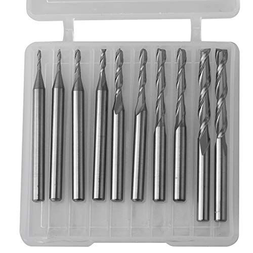 HOZLY CNC Router Bits Set 18 Shank CNC Bit End Mill Flat Nos