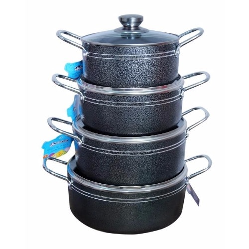 4Pcs Non Stick Aluminium Pots