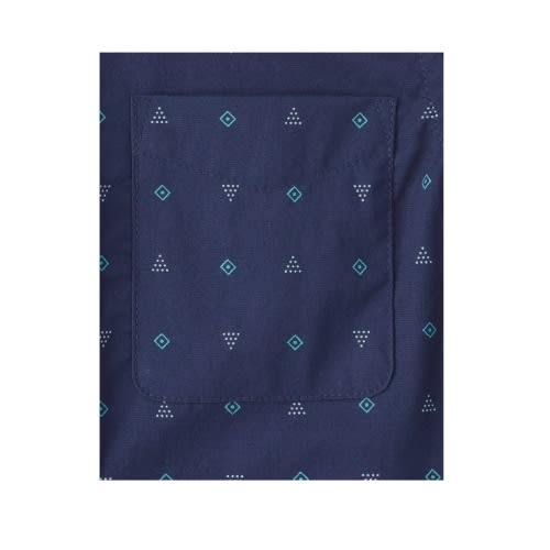 Vintage Shortsleeve Dress Shirt- Navy Blue