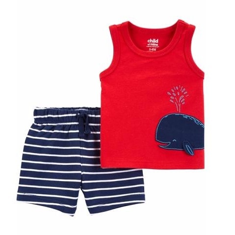 Child Of Mine Baby Boy Tank Top & Shorts 2pc Set