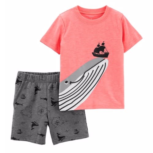 Baby Boy's  Whale T -shirt & Trouser Short  -  2 PieceSet