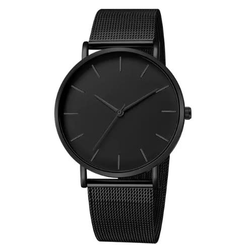 Men's Bracelet Strap Watch - Black