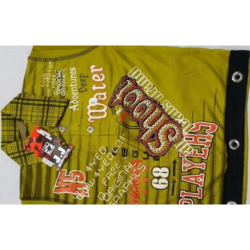 Boys Short Sleeve Checked Collar T-Shirt With Chinos 3/4 Short
