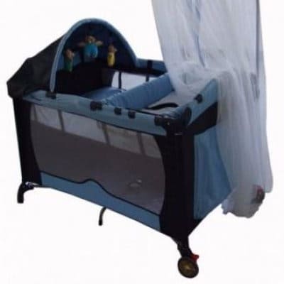 LMV Unisex Baby Big Cot with Mosquito Net