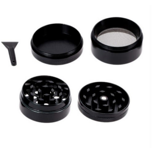 4 parts Metal Tobacco Weed Grinder & Crusher - Black