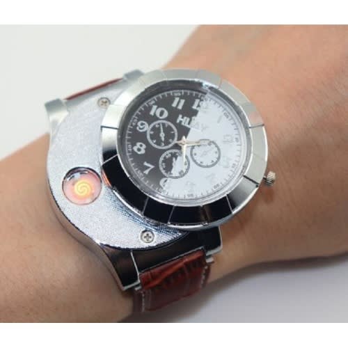 USB & Electronic Cigarette Lighter + Watch