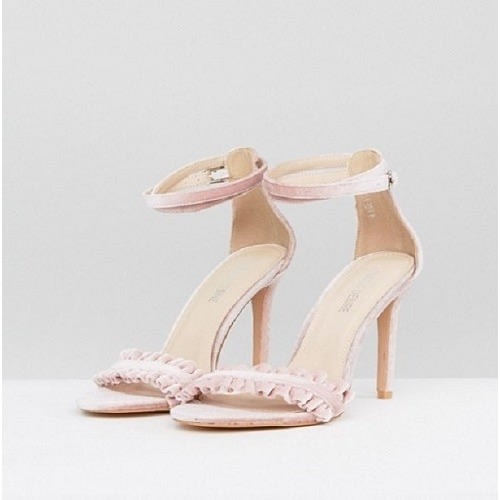 Ruffle Heeled Sandal