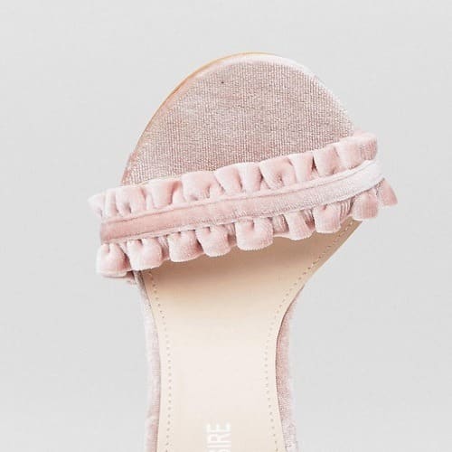 Ruffle Heeled Sandal