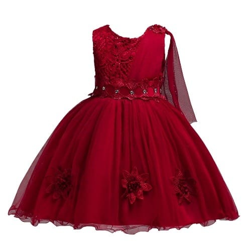 Children's Party Dress - Red