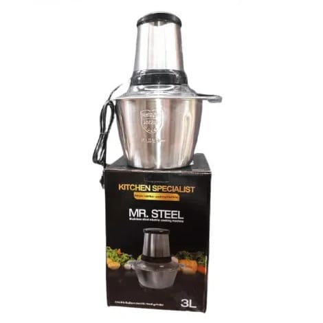 Mr Steel - Stainless Electric Yam Pounding Machine - 4 Blades - 3L - 300W