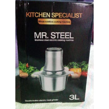 Mr Steel - Stainless Electric Yam Pounding Machine - 4 Blades - 3L - 300W