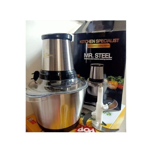 Mr Steel - Stainless Electric Yam Pounding Machine - 4 Blades - 3L - 300W