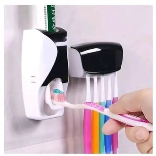 Toothpaste Dispenser And Toothbrush Holder