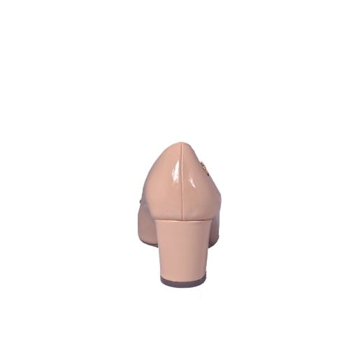 Heeled Shoe - Beige & Wine
