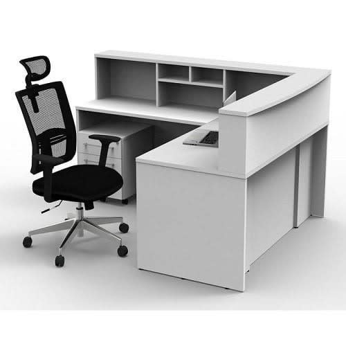 Sep V-shape Reception Desk - White