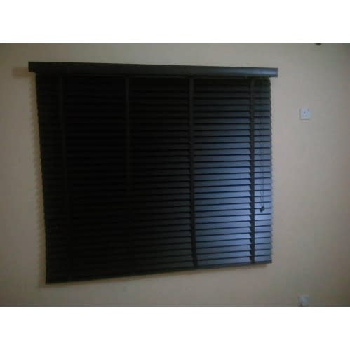 Wooden Blind Black 6ft By 6ft (1.9×1.9)