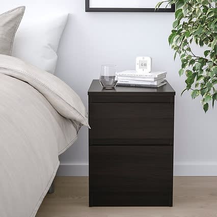 Kullen Chest Of 2 Drawers - Dark Brown
