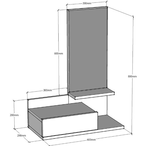 High Gloss Dressing Mirror