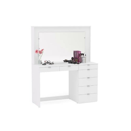 Birlea - Chloe 7 Drawer Dressing Table And Mirror - White