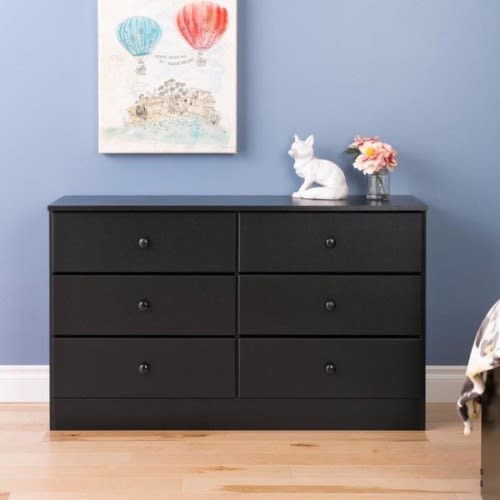 J Best - Bella 6-drawer Dresser - Black