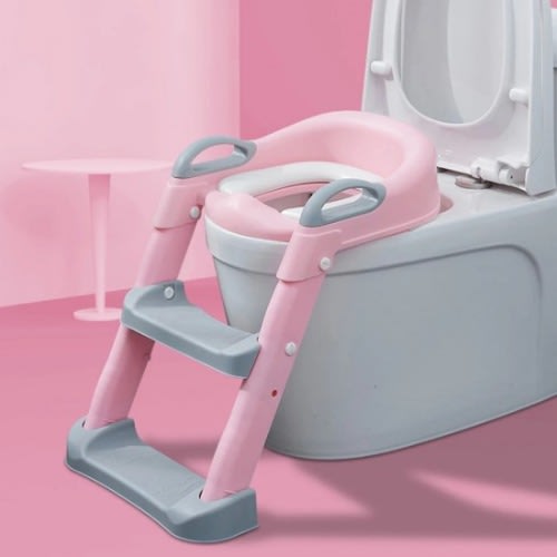 Potty Training Toilet Seat With Step, Pink